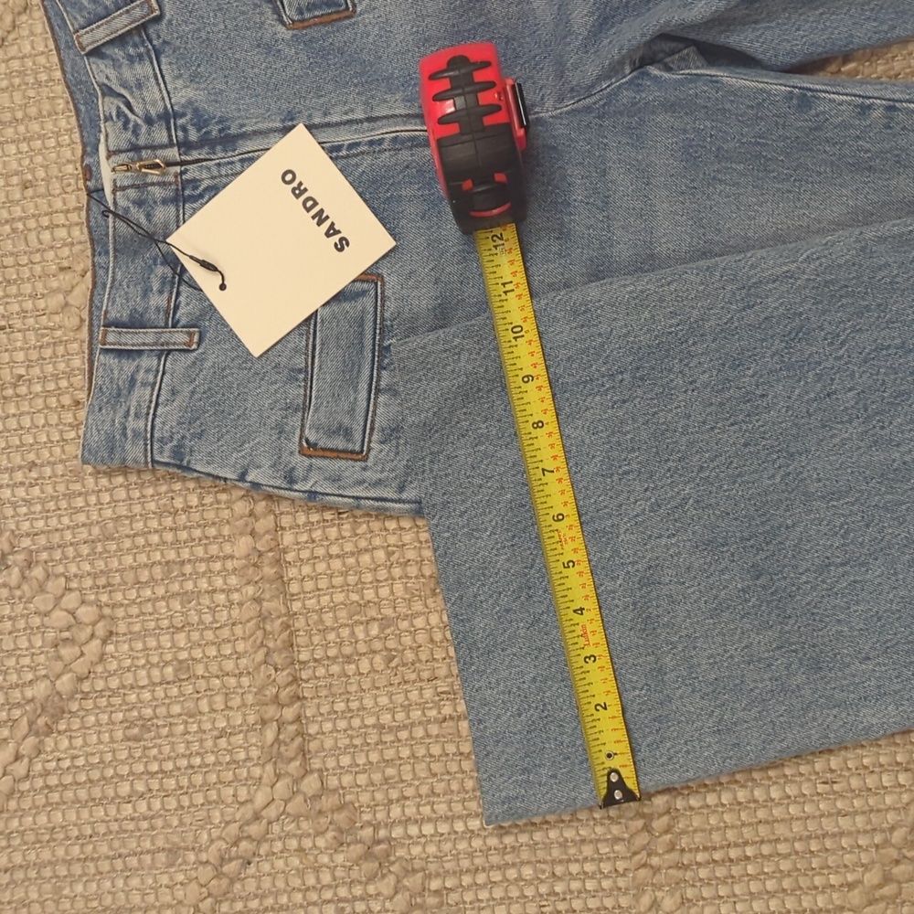 NWT Sandro Wide Leg Jean (Oslo Jean) Sz 34 - XS | Light Wash Denim - Picture 4 of 9